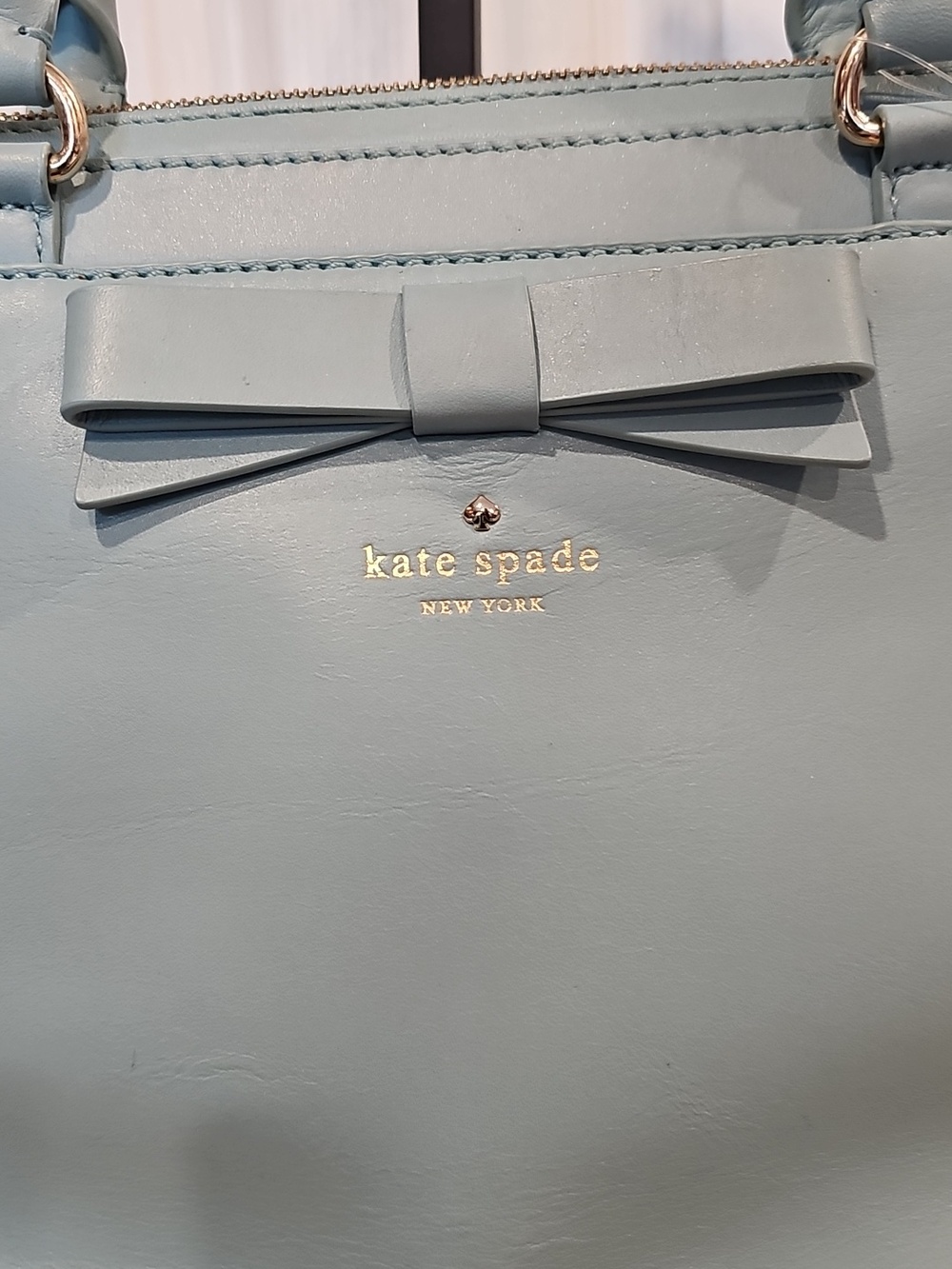 Kate Spade Tallow Court Jennifer Leather Satchel - Baby Blue Storybook Lining - Picture 2 of 16